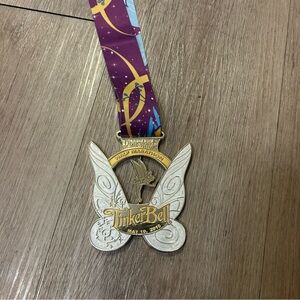 2015 Disneyland Resort Tinker Bell Half Marathon Purple and Gold Medal